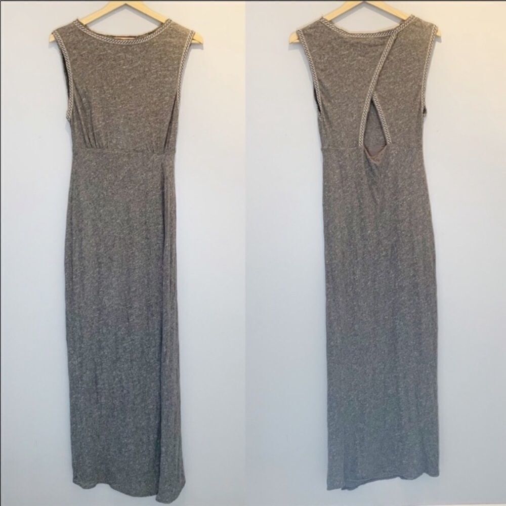 FREE PEOPLE Sleeveless Open Back Maxi Dress Grey XS - Picture 11 of 14